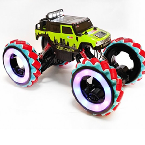 اسباب بازی ماشین کنترلی شارژی آفرود جیپ سبز با دو کنترل دستی و دستبندی Off-Road RC Car Drift Wheels مقیاس 1:10_اسباب بازی ماشین کنترلی